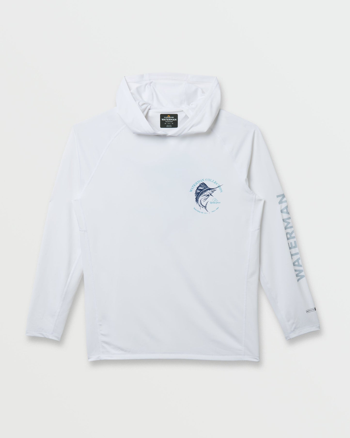 Waterman Marley Hooded Surf Tee - White Quick Silver White
