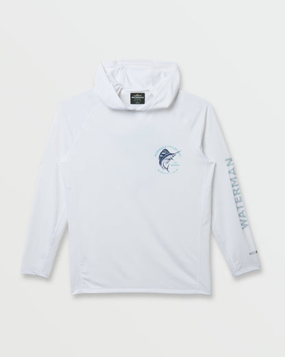 Waterman Marley Hooded Surf Tee - White Quick Silver White