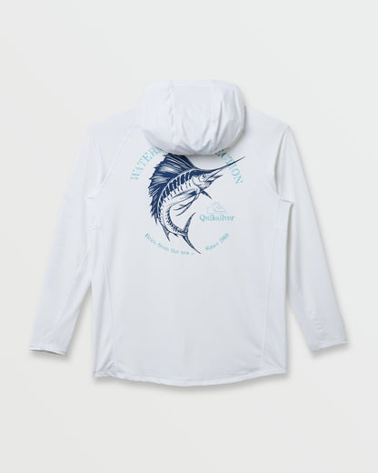 Waterman Marley Hooded Surf Tee - White Quick Silver White