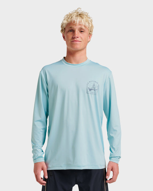 Waterman Coolbreeze Long Sleeve Surf Tee - Sterling Blue Quick Silver Sterling Blue