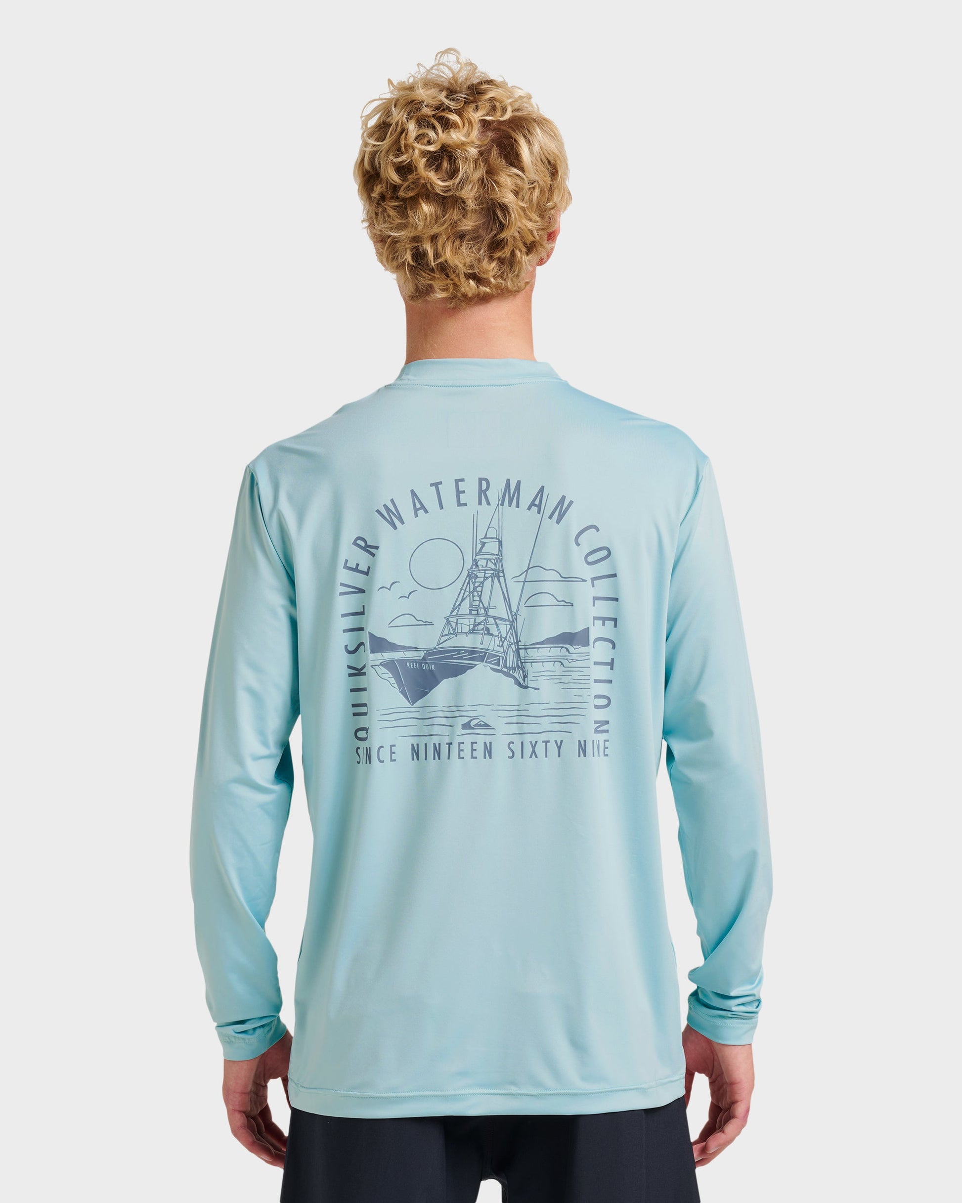Waterman Coolbreeze Long Sleeve Surf Tee - Sterling Blue Quick Silver Sterling Blue