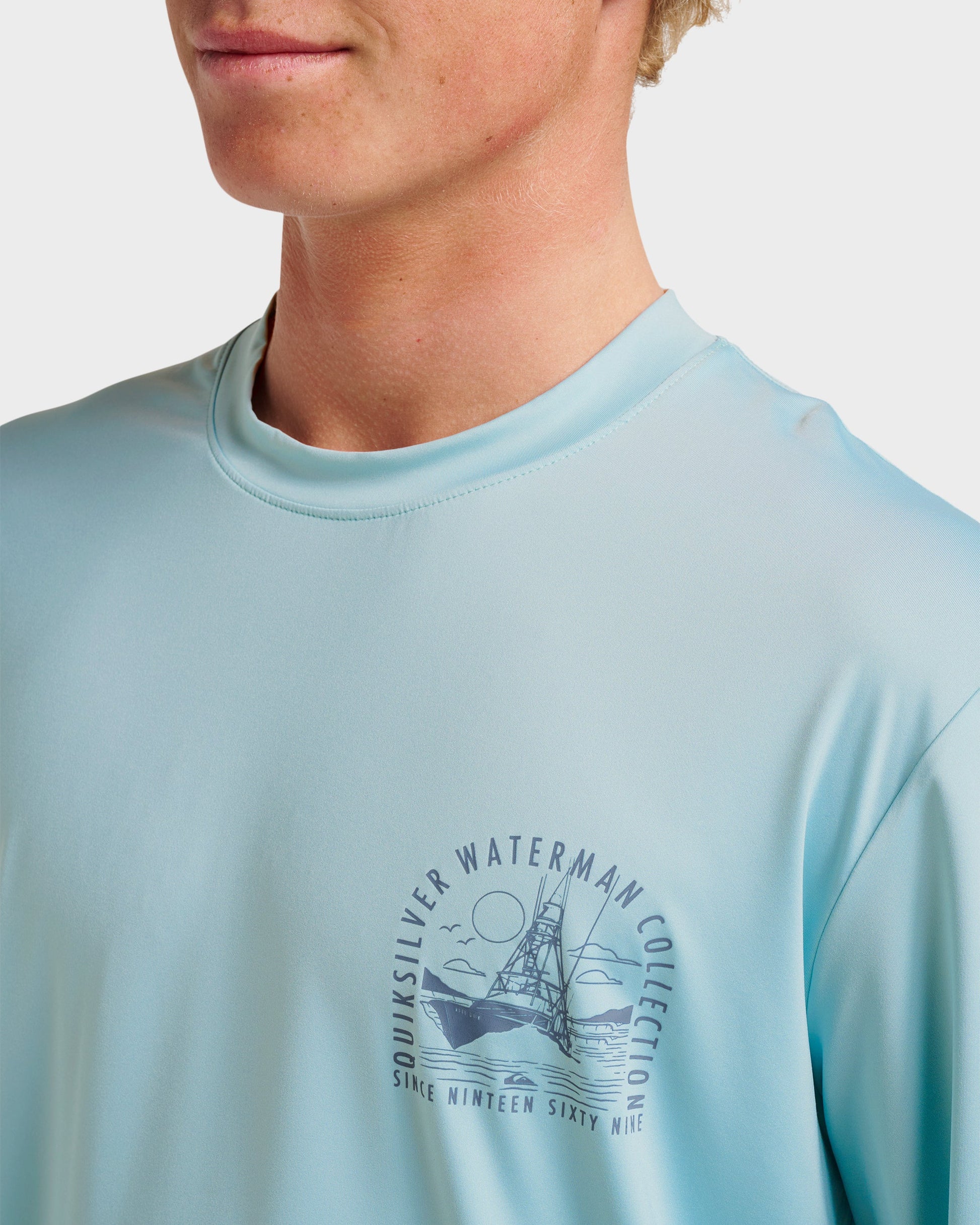 Waterman Coolbreeze Long Sleeve Surf Tee - Sterling Blue Quick Silver Sterling Blue