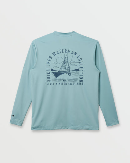 Waterman Coolbreeze Long Sleeve Surf Tee - Sterling Blue Quick Silver Sterling Blue