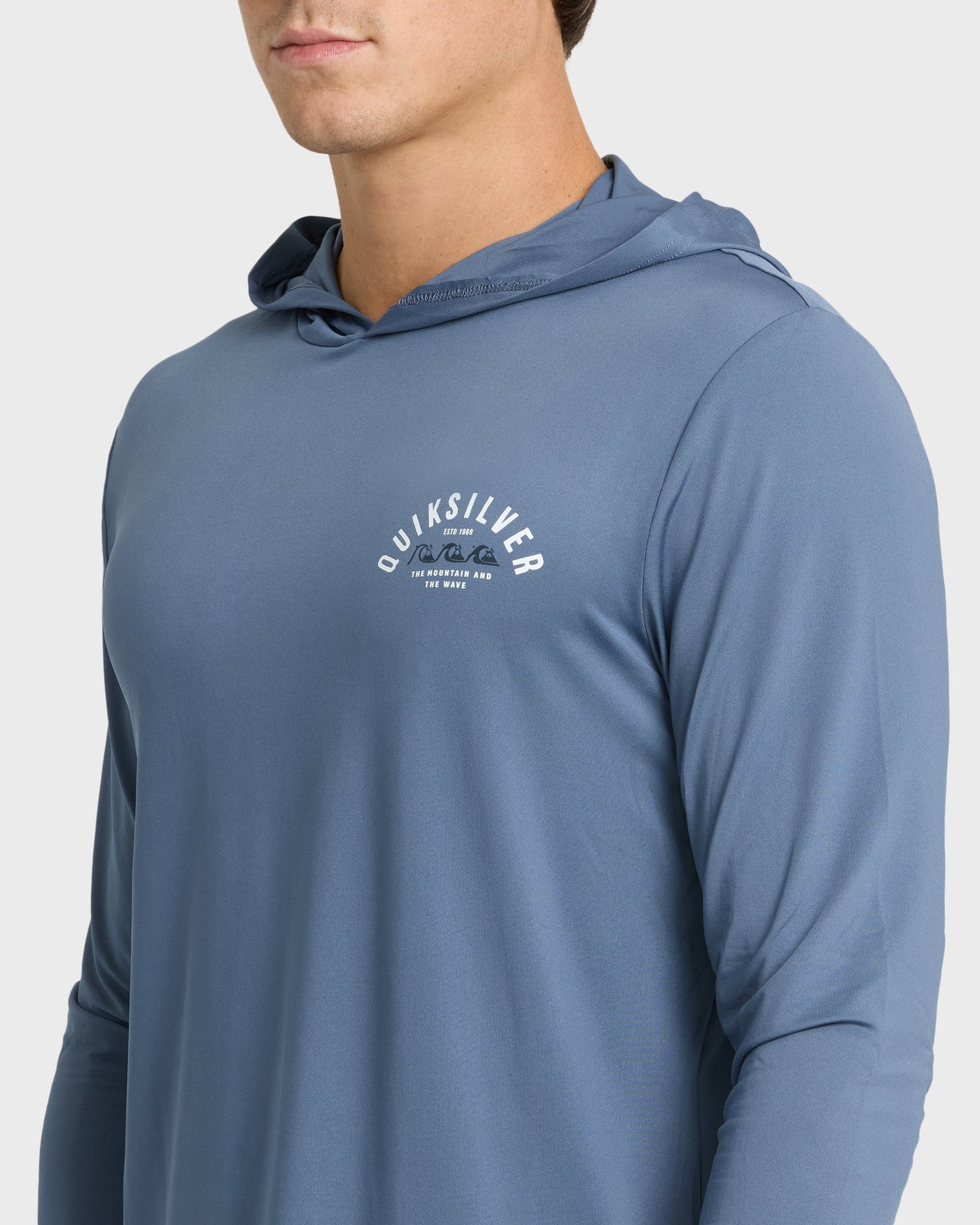 Lookup Long Sleeve Sun Hooded Rashguard - Seaport Quick Silver Seaport