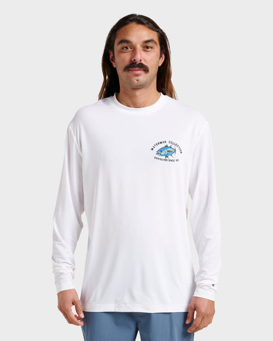 Waterman Coolbreeze Long Sleeve Surf Tee - White Quick Silver White
