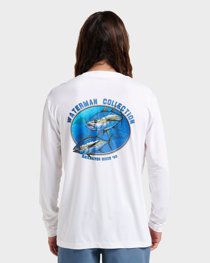 Waterman Coolbreeze Long Sleeve Surf Tee - White Quick Silver White