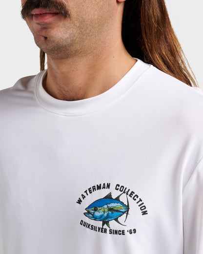 Waterman Coolbreeze Long Sleeve Surf Tee - White Quick Silver White