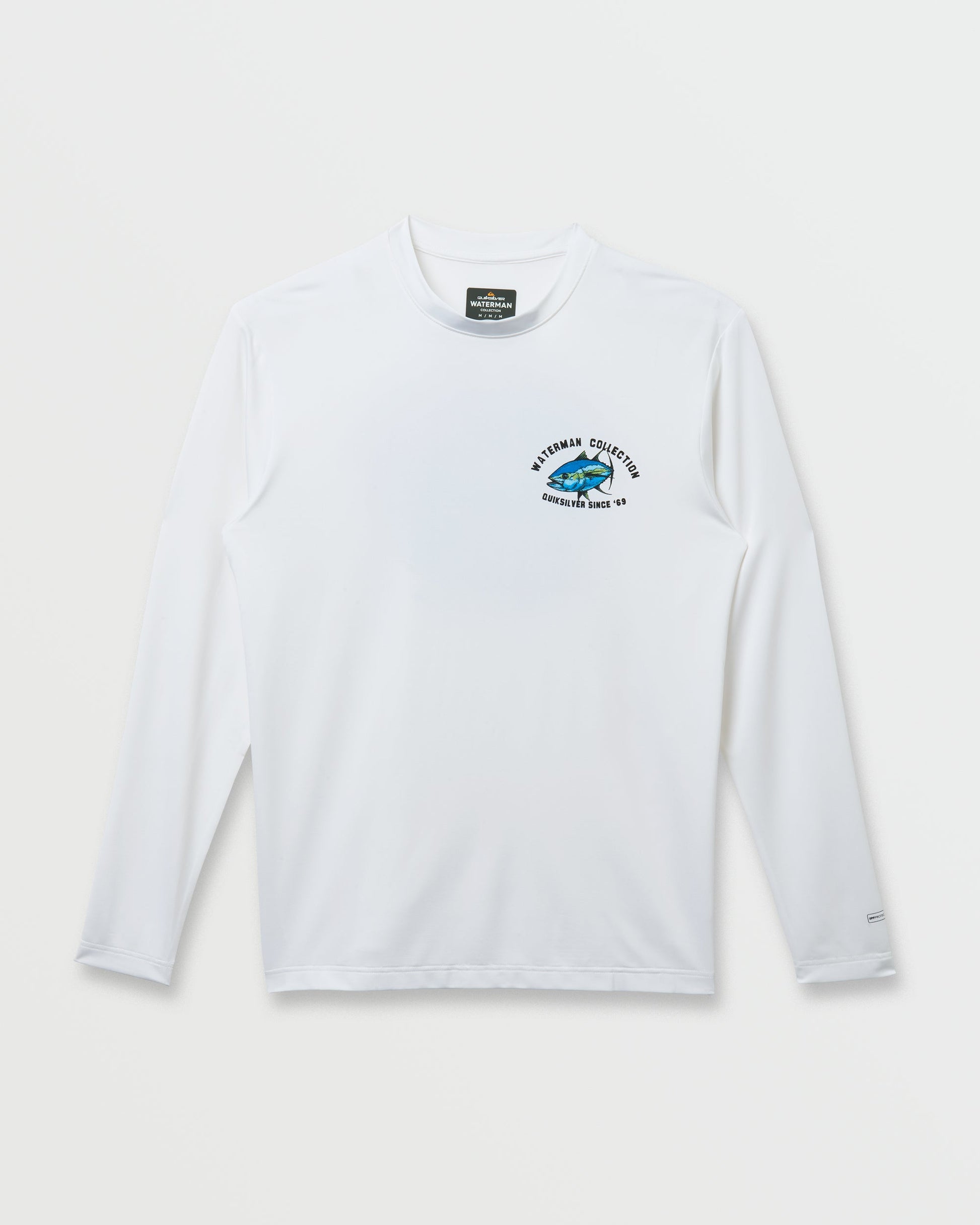 Waterman Coolbreeze Long Sleeve Surf Tee - White Quick Silver White