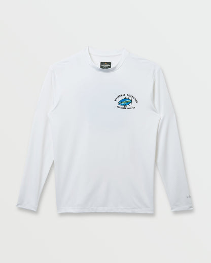 Waterman Coolbreeze Long Sleeve Surf Tee - White Quick Silver White