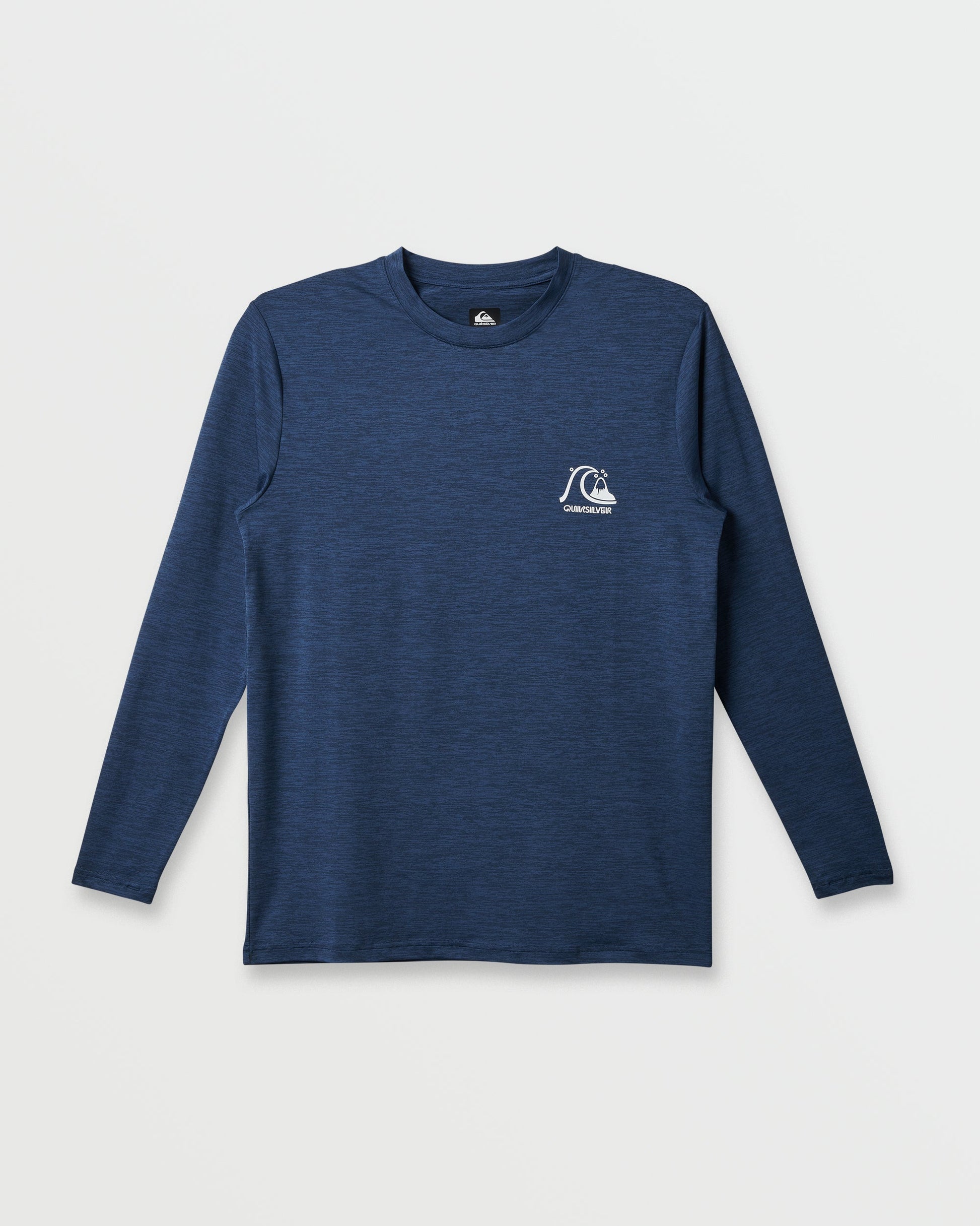 DNA Logo Surf Long Sleeve Surf Tee - Navy Heather Quick Silver Navy Heather