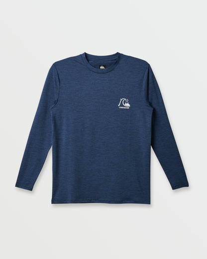 DNA Logo Surf Long Sleeve Surf Tee - Navy Heather Quick Silver Navy Heather