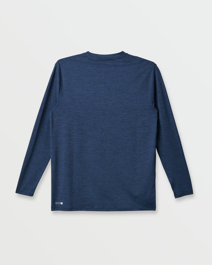 DNA Logo Surf Long Sleeve Surf Tee - Navy Heather Quick Silver Navy Heather