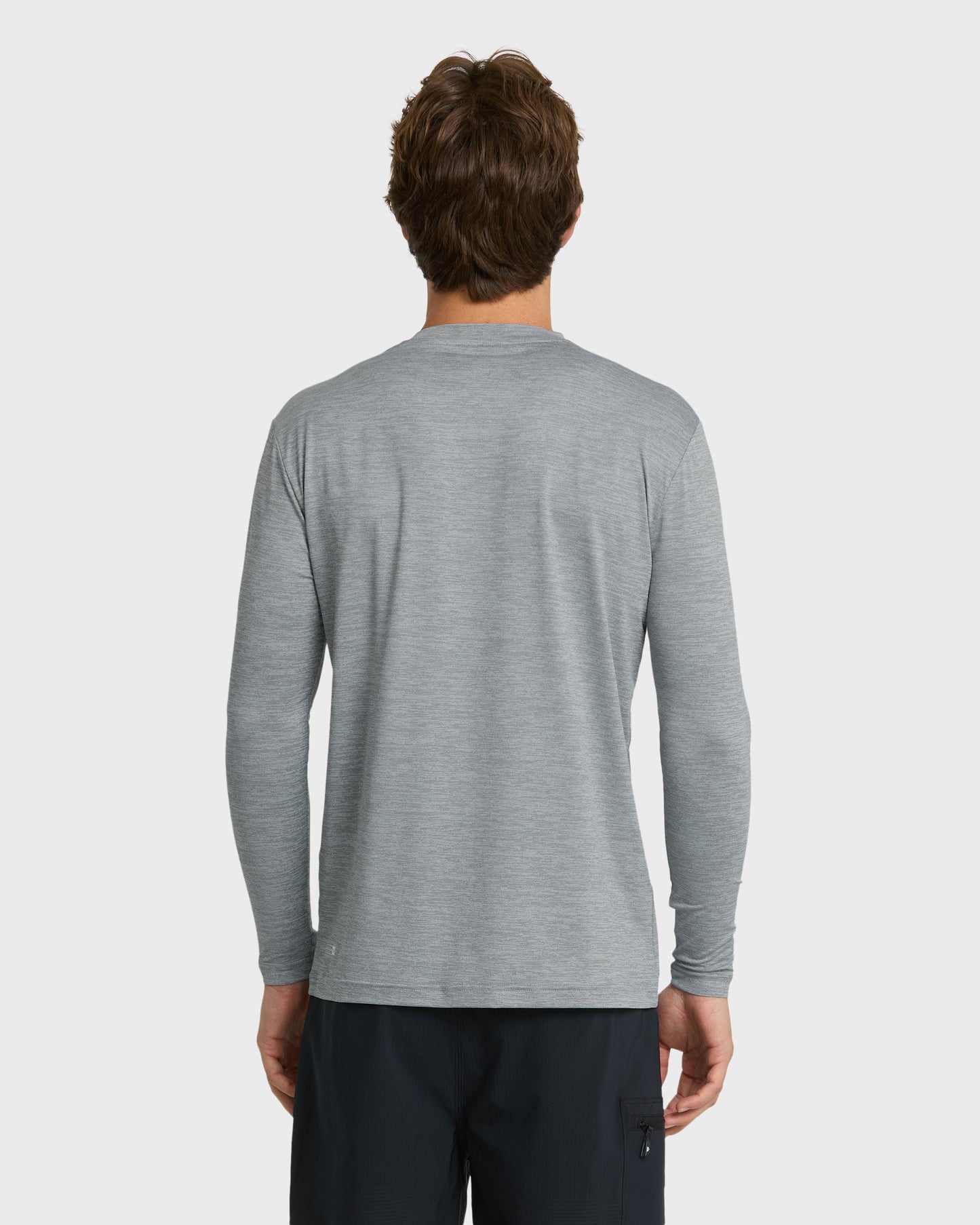 DNA Logo Surf Long Sleeve Surf Tee - Smoked Gray Heather Quick Silver Smoked Gray Heather