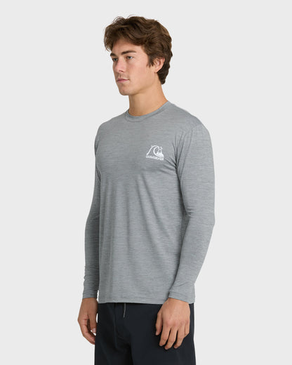 DNA Logo Surf Long Sleeve Surf Tee - Smoked Gray Heather Quick Silver Smoked Gray Heather