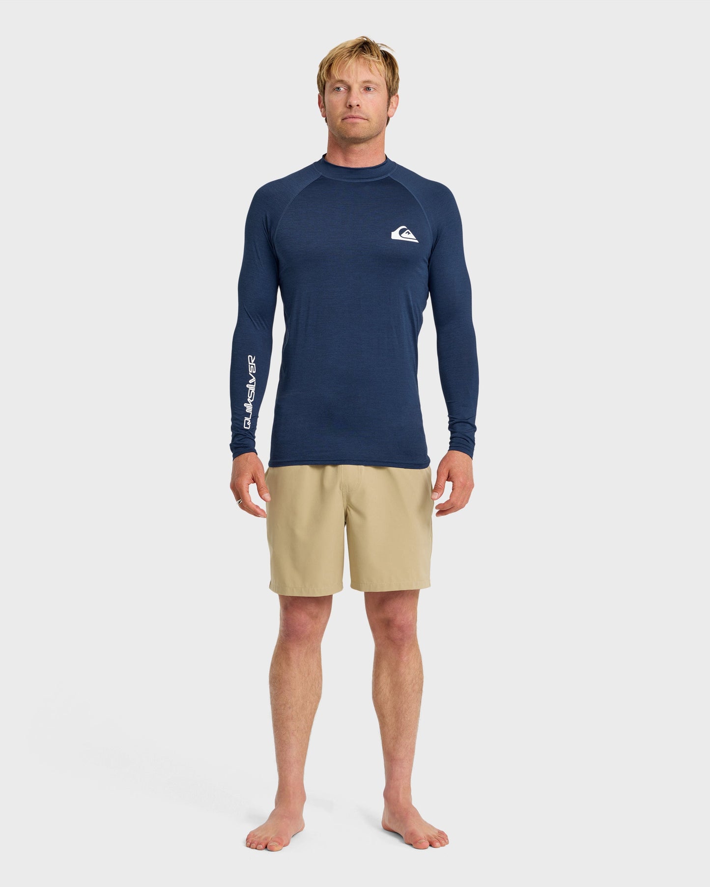 Everyday UPF 50 Long Sleeve Rashguard - Navy Heather Quick Silver Navy Heather