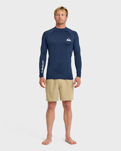 Everyday UPF 50 Long Sleeve Rashguard - Navy Heather Quick Silver Navy Heather
