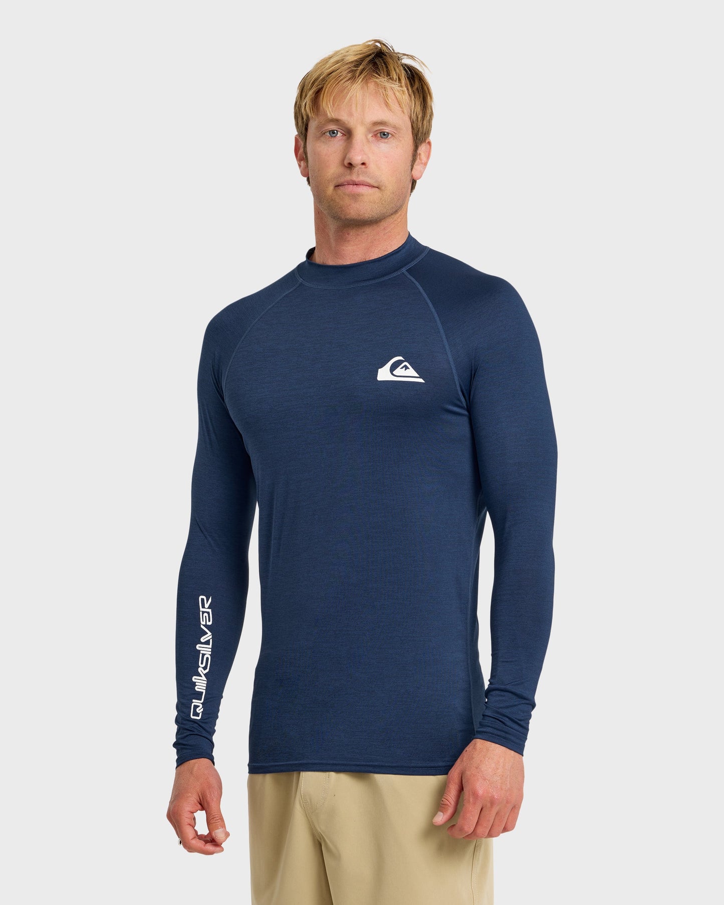 Everyday UPF 50 Long Sleeve Rashguard - Navy Heather Quick Silver Navy Heather