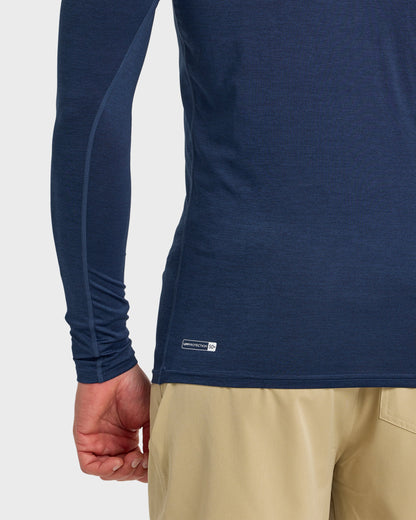 Everyday UPF 50 Long Sleeve Rashguard - Navy Heather Quick Silver Navy Heather
