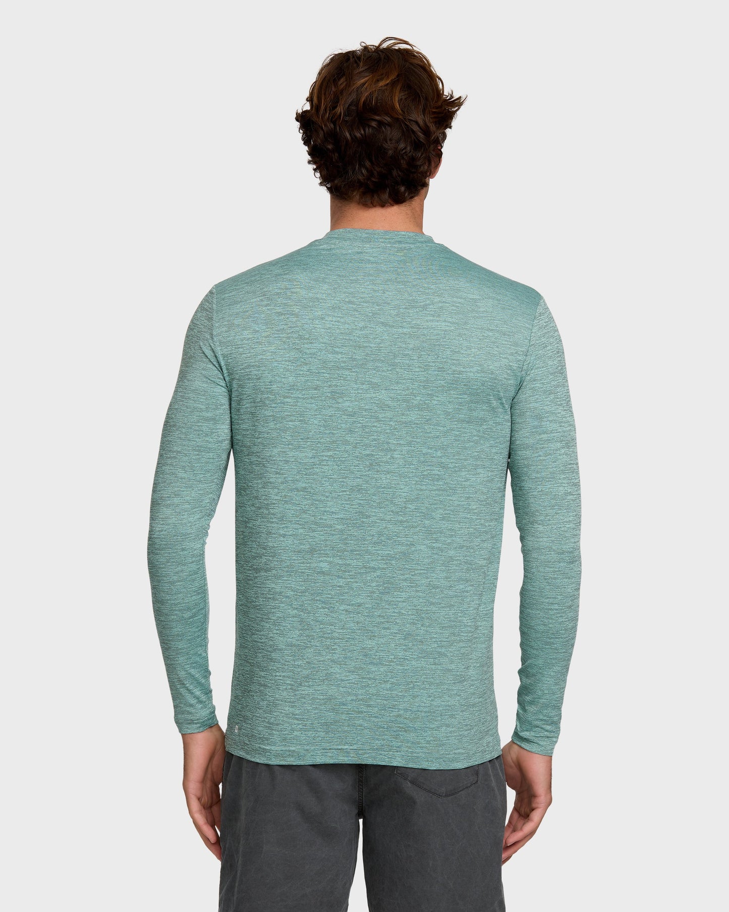 DNA Logo Surf Long Sleeve Surf Tee - Jade Heather Quick Silver Jade Heather