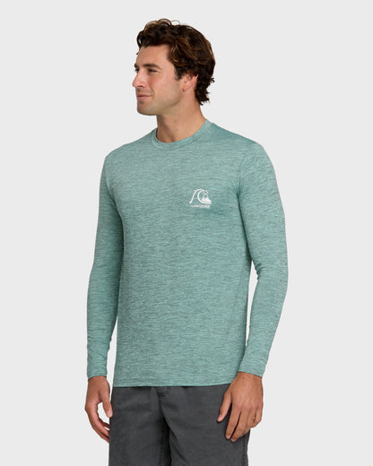DNA Logo Surf Long Sleeve Surf Tee - Jade Heather Quick Silver Jade Heather