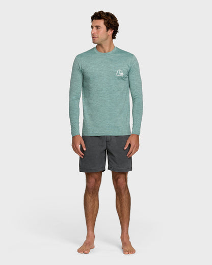 DNA Logo Surf Long Sleeve Surf Tee - Jade Heather Quick Silver Jade Heather