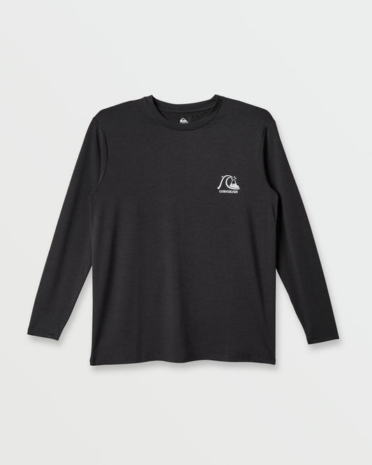 DNA Logo Surf Long Sleeve Surf Tee - Phantom Heather Quick Silver Phantom Heather