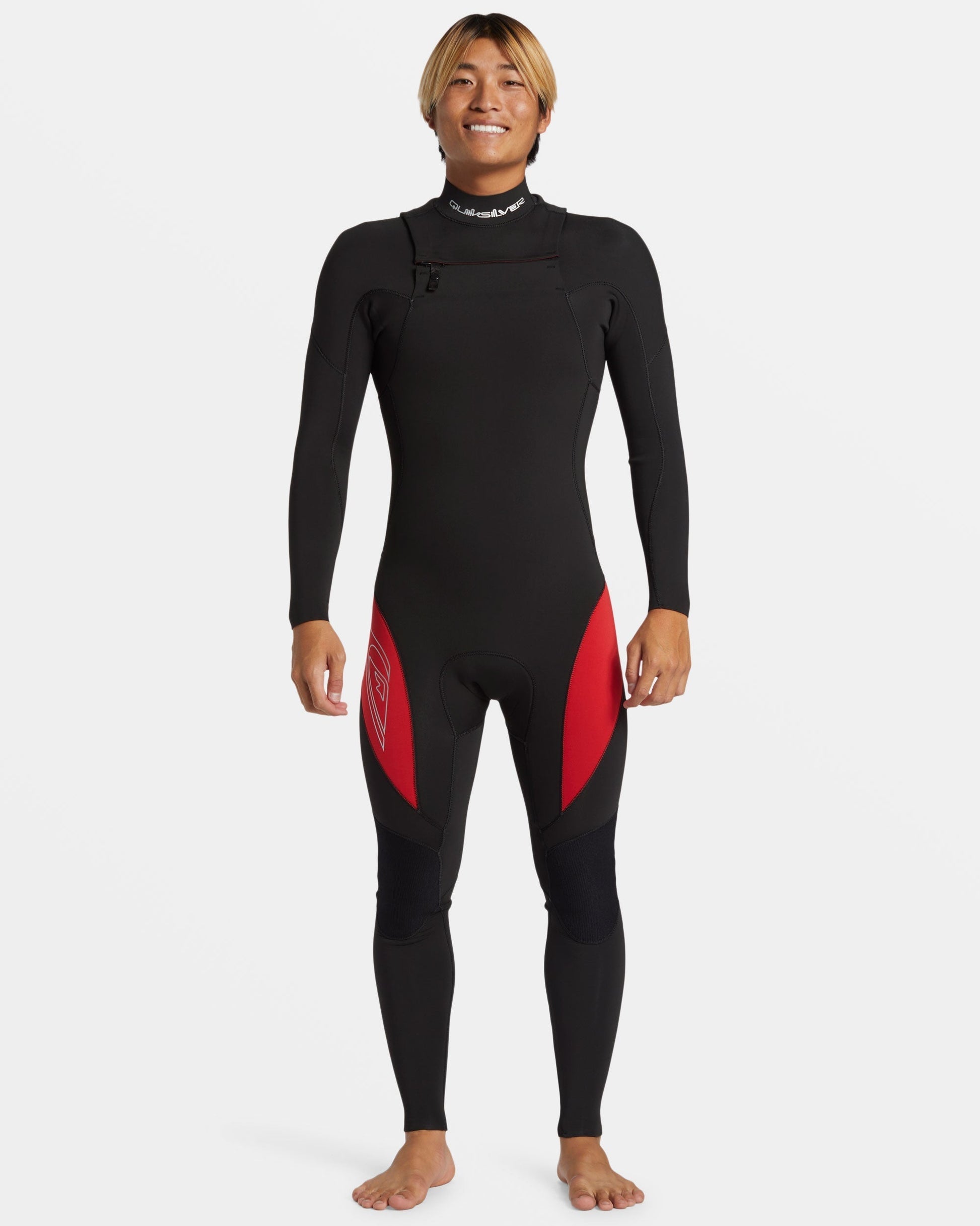 3/2mm Mercury Chest Zip GBS Wetsuit - High Risk Red Quick Silver High Risk Red