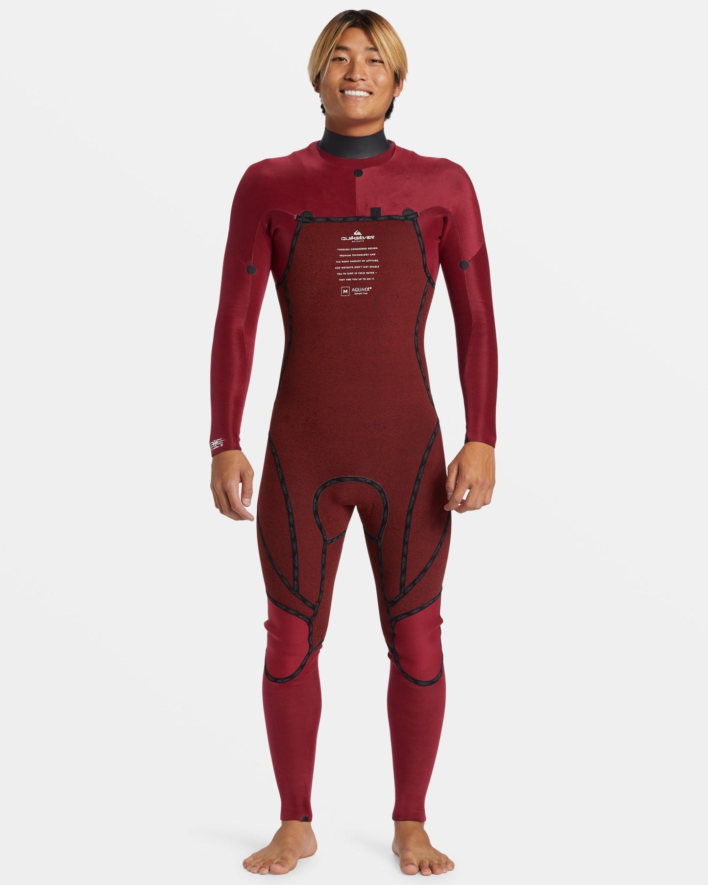 3/2mm Mercury Chest Zip GBS Wetsuit - High Risk Red Quick Silver High Risk Red