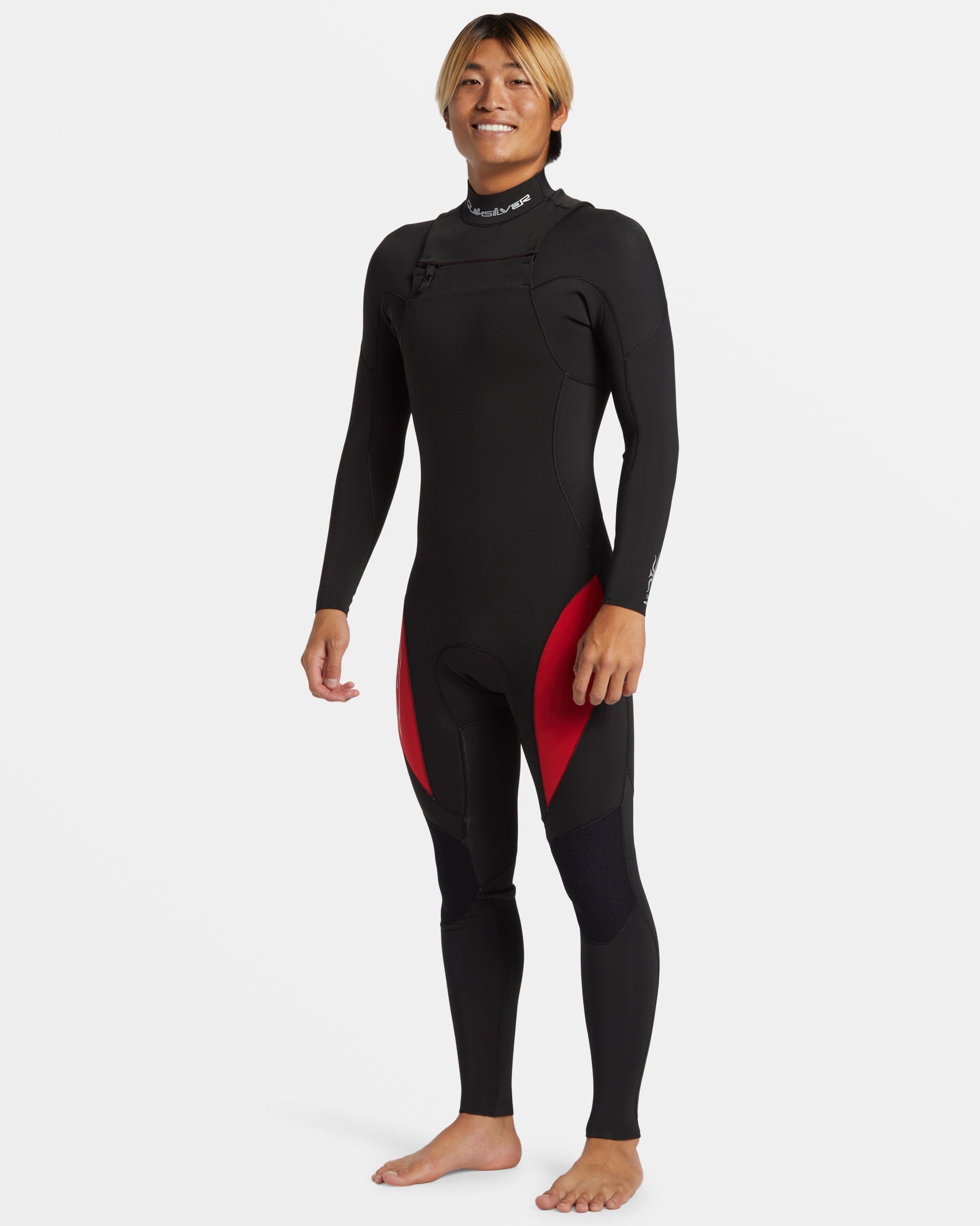 3/2mm Mercury Chest Zip GBS Wetsuit - High Risk Red Quick Silver High Risk Red
