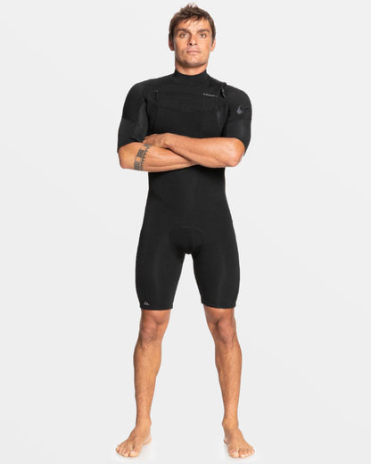 2/2mm Everyday Sessions GBS Short Sleeve Spring Suit - Black Quick Silver Black