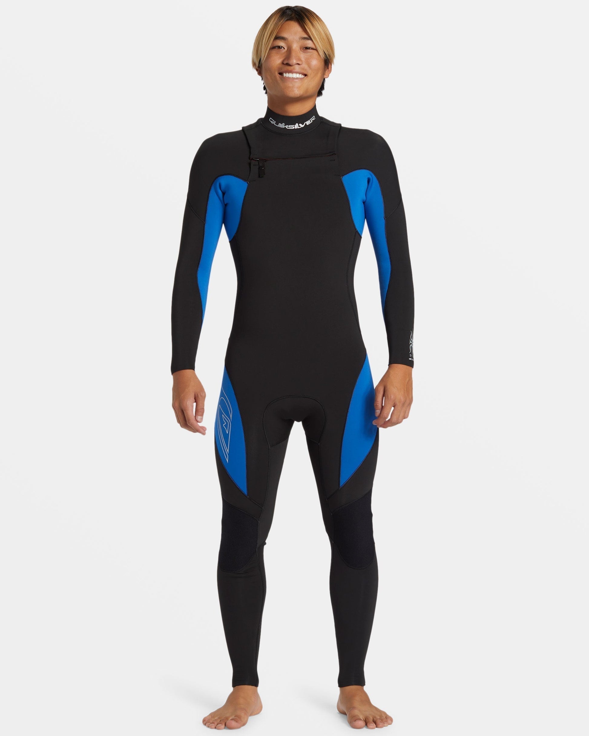 4/3mm Mercury Chest Zip GBS Wetsuit - Olympian Blue Quick Silver Olympian Blue