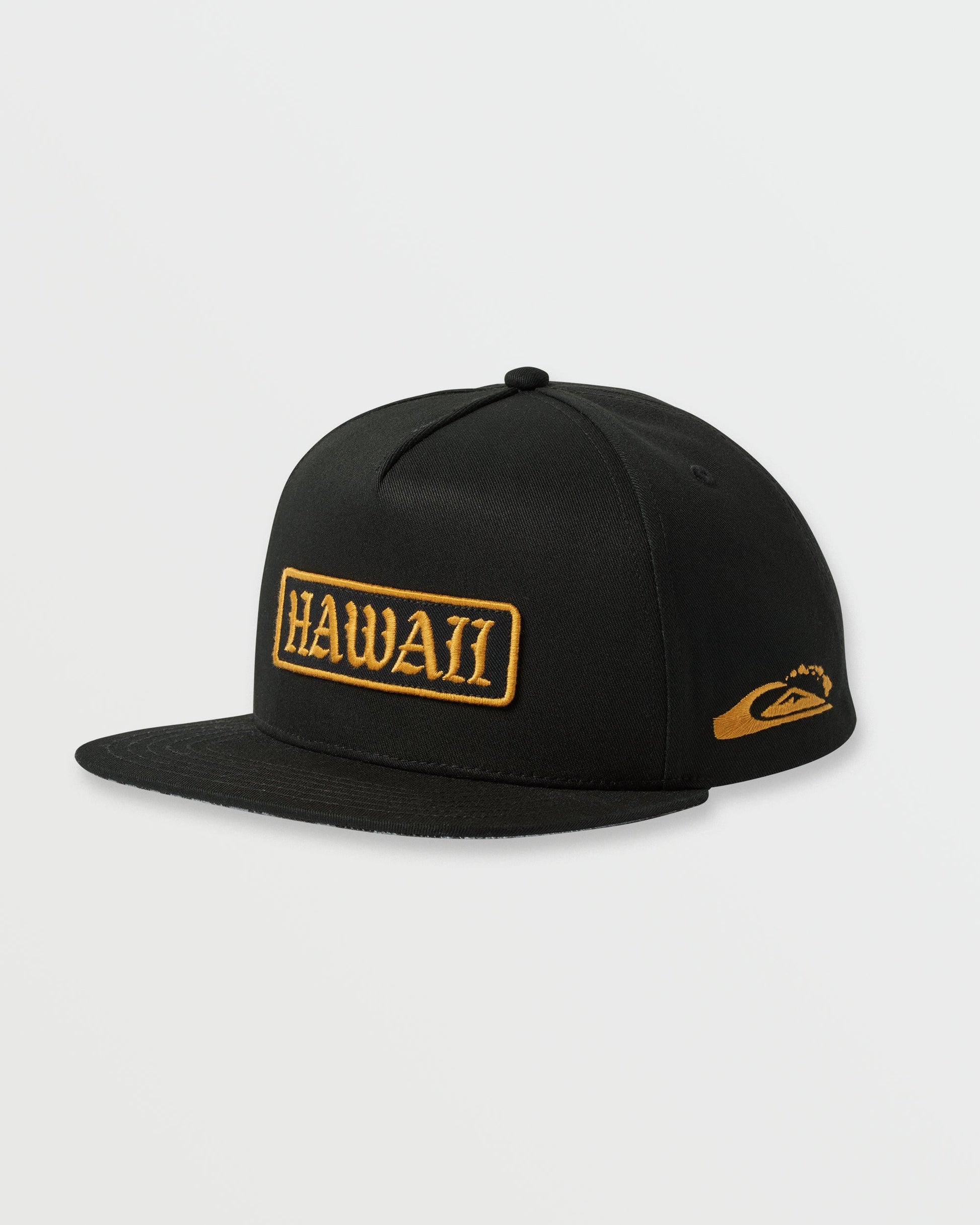 Hawaii Islands Snapback Hat - Black Quick Silver Black