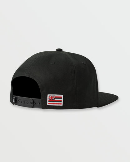 Hawaii Islands Snapback Hat - Black Quick Silver Black