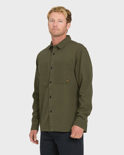 Heron Long Sleeve Shirt - Grape Leaf Quick Silver Grape Leaf