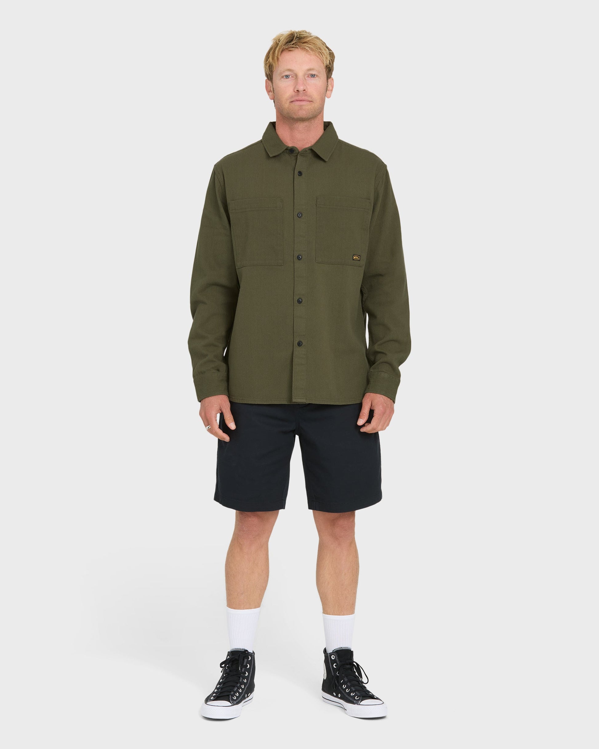 Heron Long Sleeve Shirt - Grape Leaf Quick Silver Grape Leaf