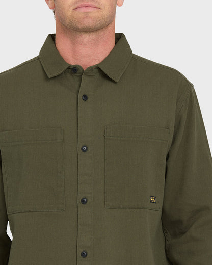 Heron Long Sleeve Shirt - Grape Leaf Quick Silver Grape Leaf