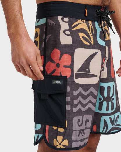 Waterman Dunes Boardshorts - Black Quick Silver Black