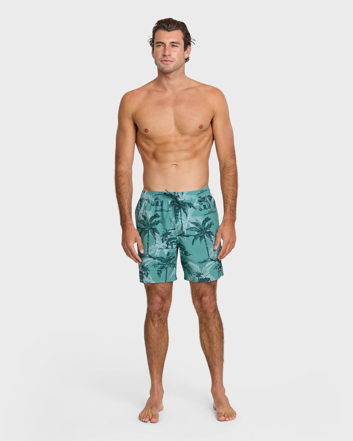 Waterman Off The Grid 17" Swim Trunks - Aqua Quick Silver Aqua
