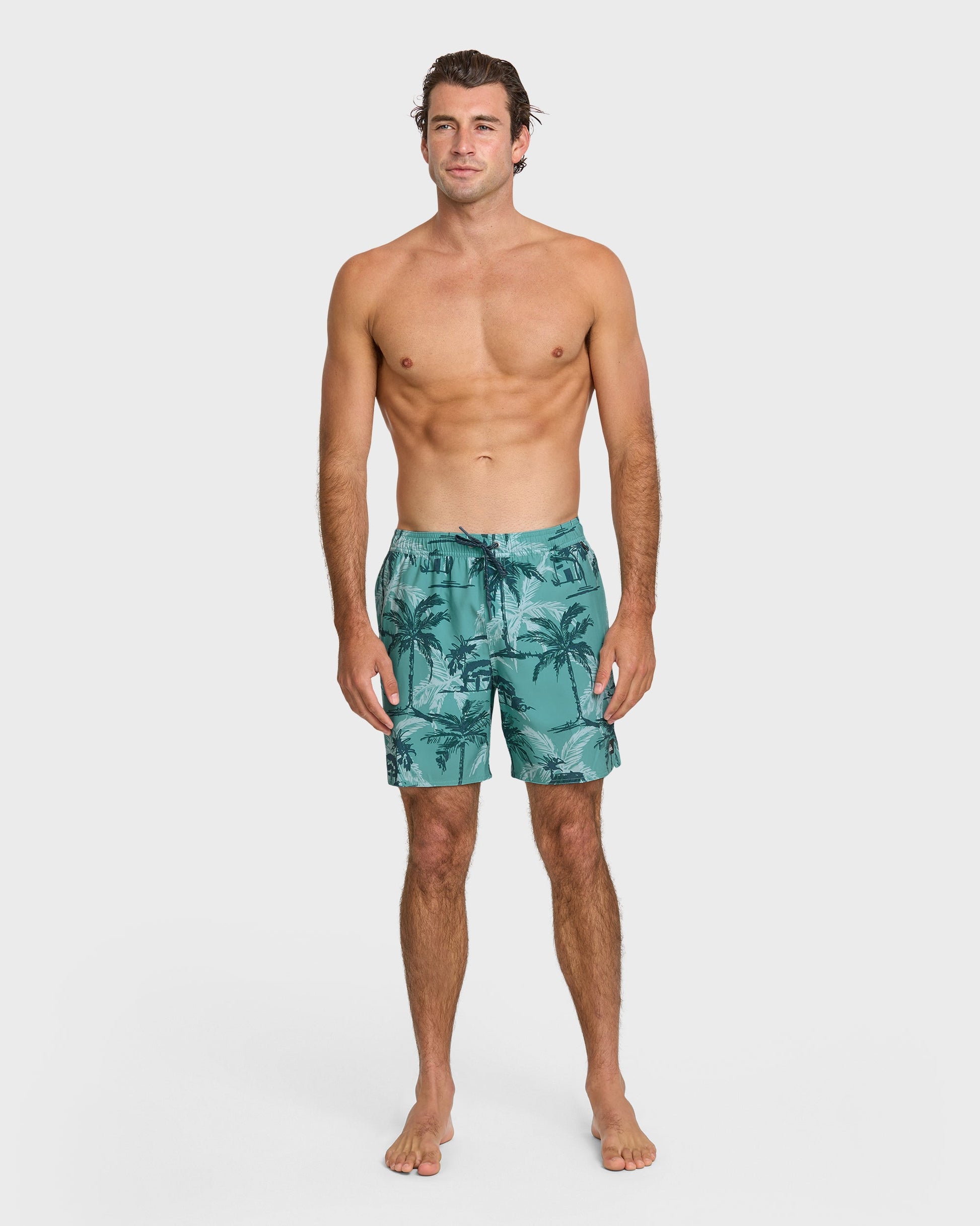 Waterman Off The Grid 17" Swim Trunks - Aqua Quick Silver Aqua