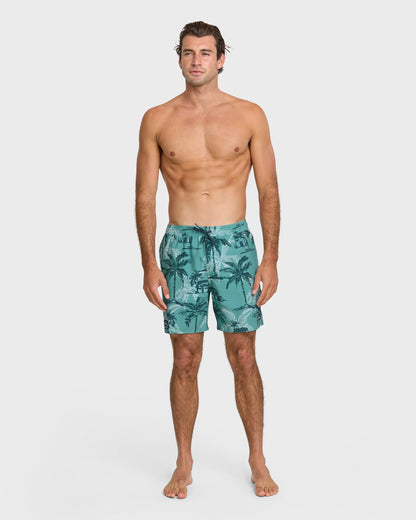 Waterman Off The Grid 17" Swim Trunks - Aqua Quick Silver Aqua