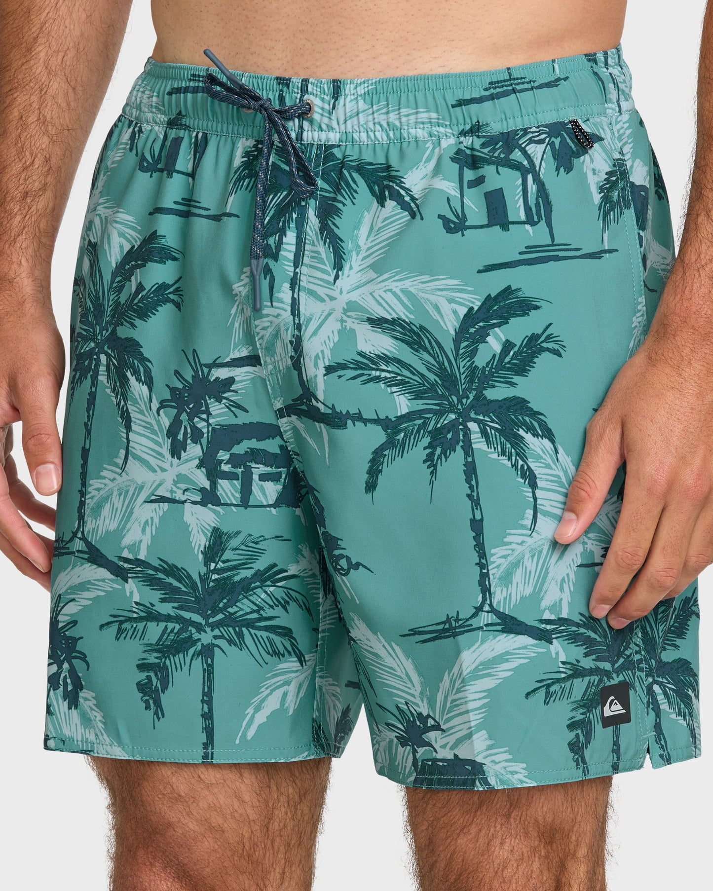 Waterman Off The Grid 17" Swim Trunks - Aqua Quick Silver Aqua