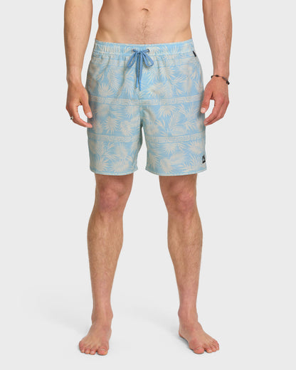 Waterman Fern Garden 17" Swim Trunks - Beach Blue Quick Silver Beach Blue