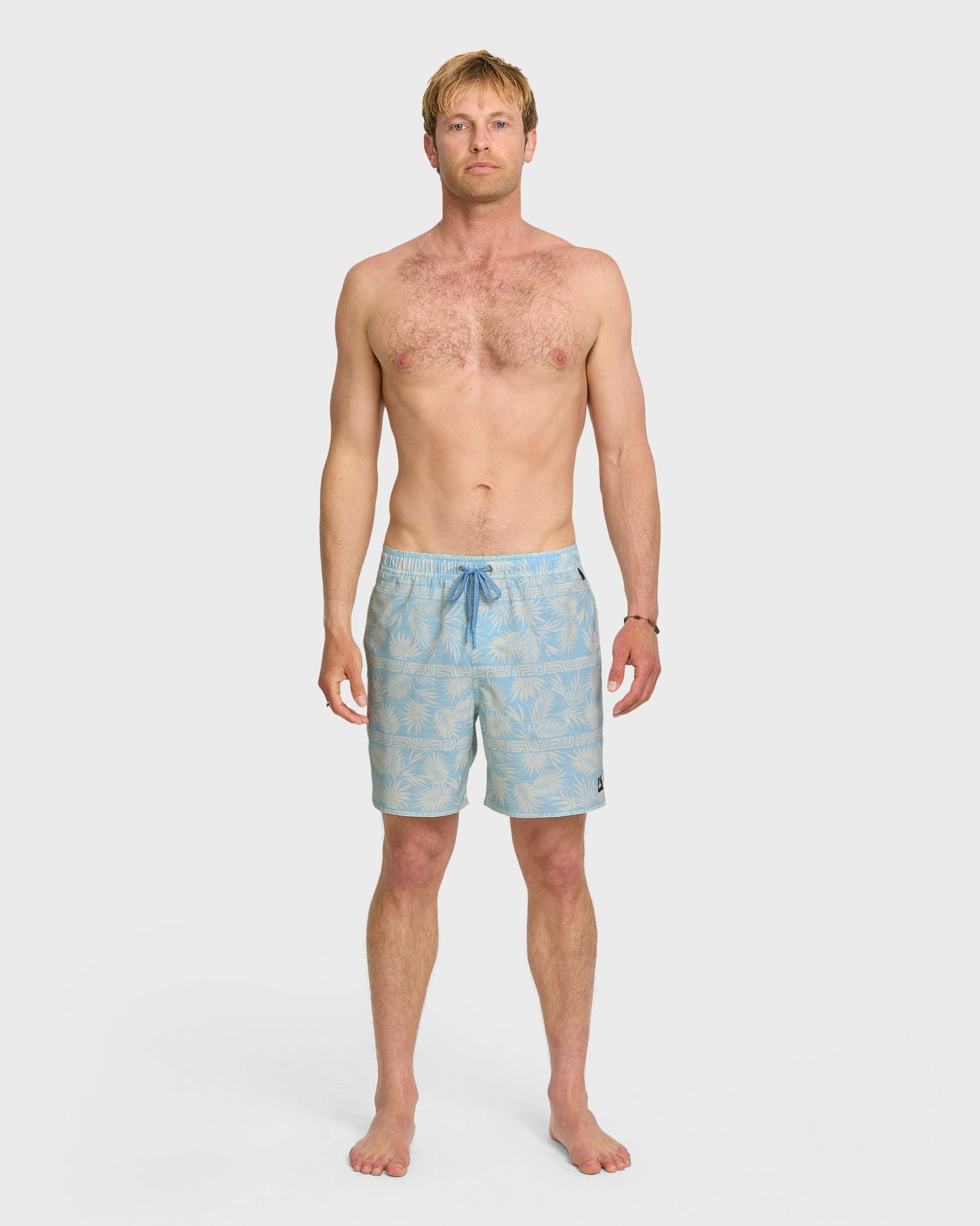 Waterman Fern Garden 17" Swim Trunks - Beach Blue Quick Silver Beach Blue