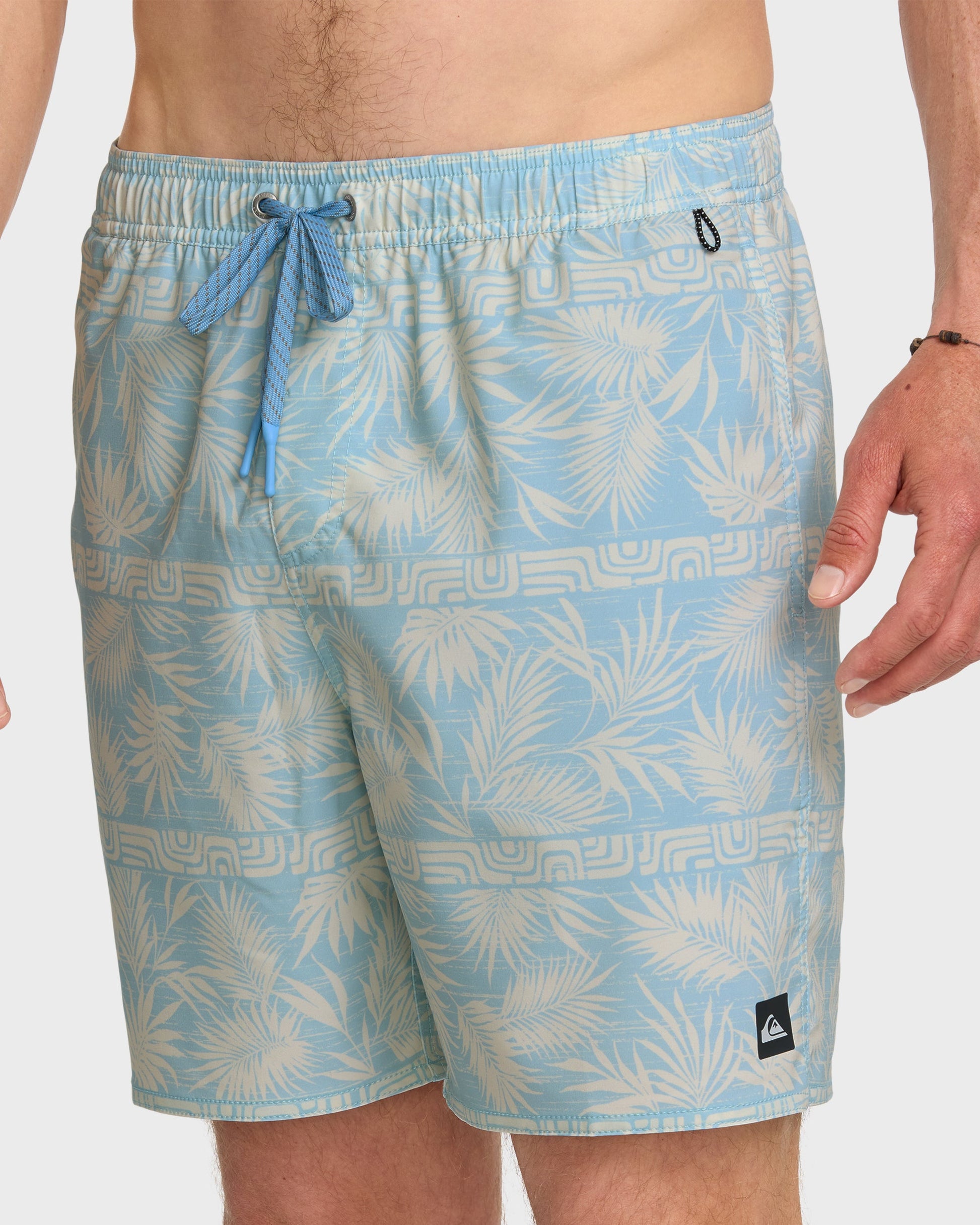 Waterman Fern Garden 17" Swim Trunks - Beach Blue Quick Silver Beach Blue