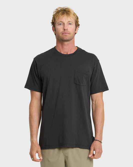 Saltwater Pocket Tee - Black Quick Silver Black