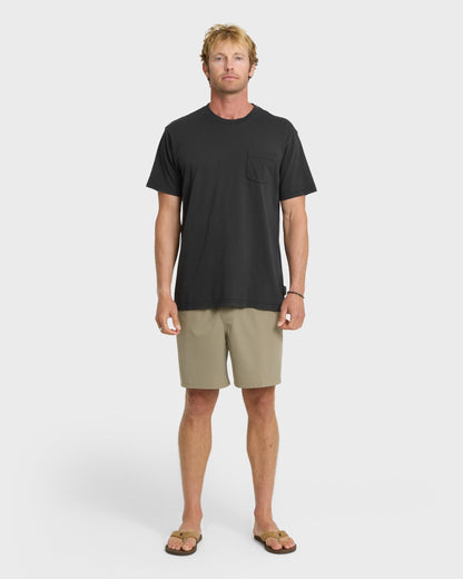 Saltwater Pocket Tee - Black Quick Silver Black