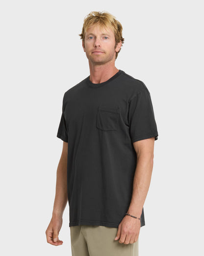 Saltwater Pocket Tee - Black Quick Silver Black
